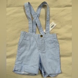 Jamie and Jack Seer Sucker Overall Shorts - Size 12-18 months - NWT